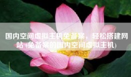 国内空间虚拟主机免备案，轻松搭建网站 (免备案的国内空间虚拟主机)