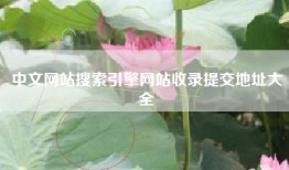 中文网站搜索引擎网站收录提交地址大全