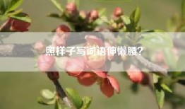 照样子写词语伸懒腰？